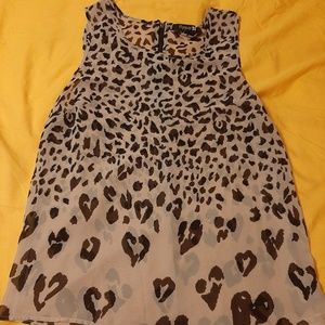 Forever 21 sheer cheetah tank top